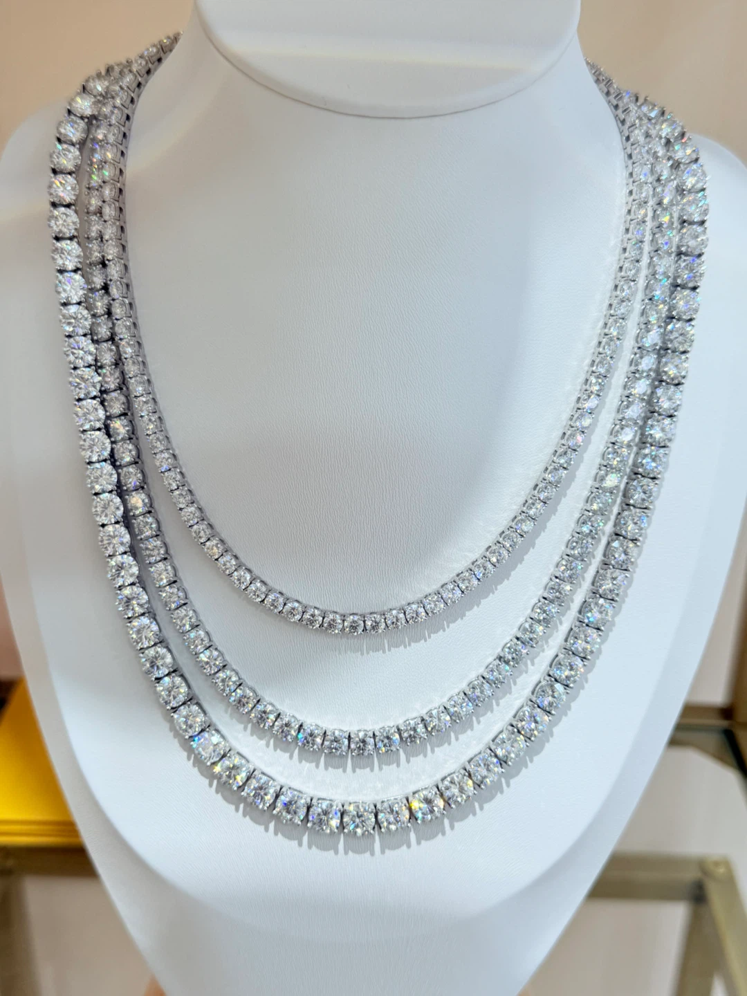 50cm 1 carat 925 sterling silver tennis necklace - photo 4