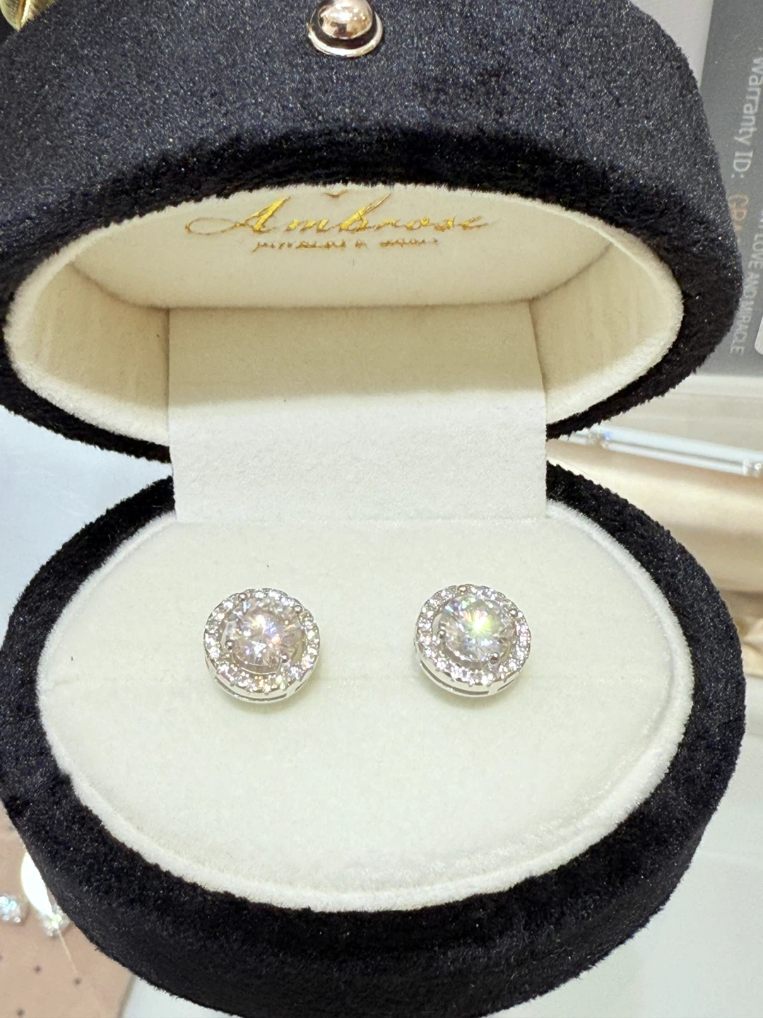 1 carat 925 sterling silver moissanite earrings - photo 2