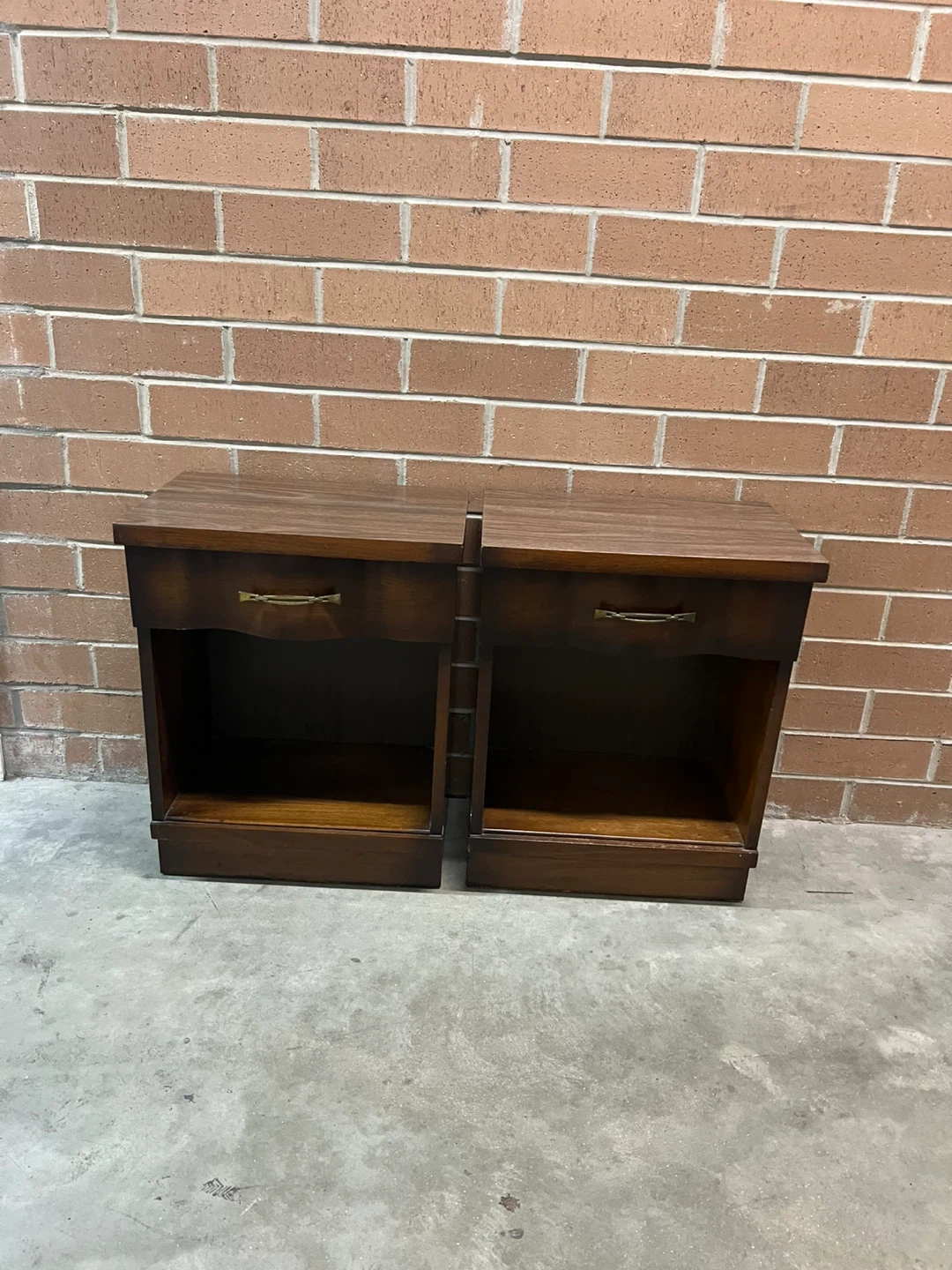 Pair of Dark Wood Nightstands