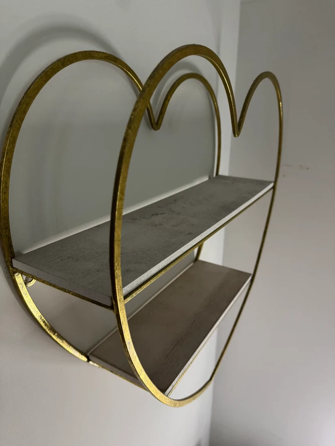 Heart Shaped Wall Shelf - Gold Accent image indicator(3)