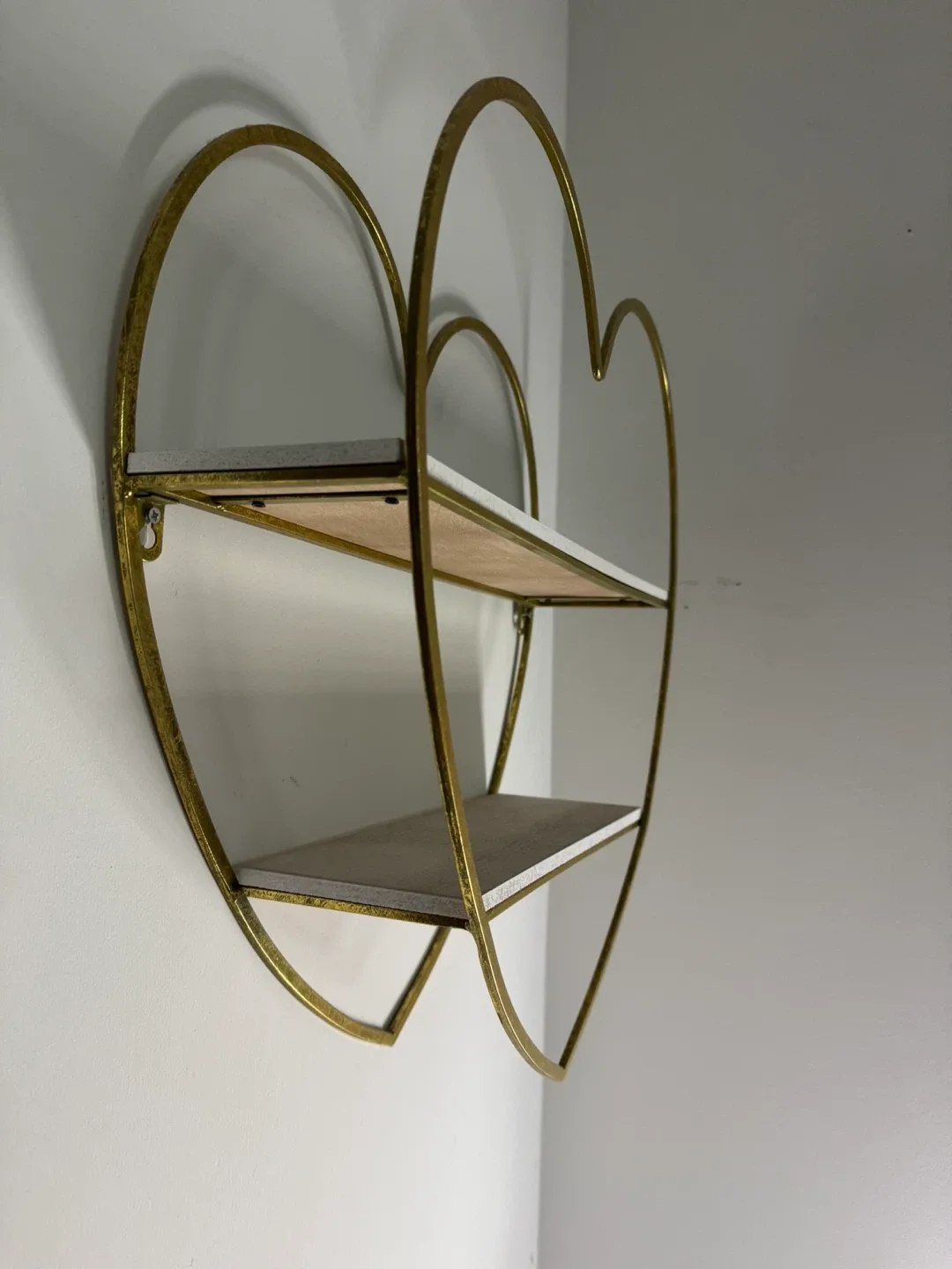 Heart Shaped Wall Shelf - Gold Accent image indicator(2)