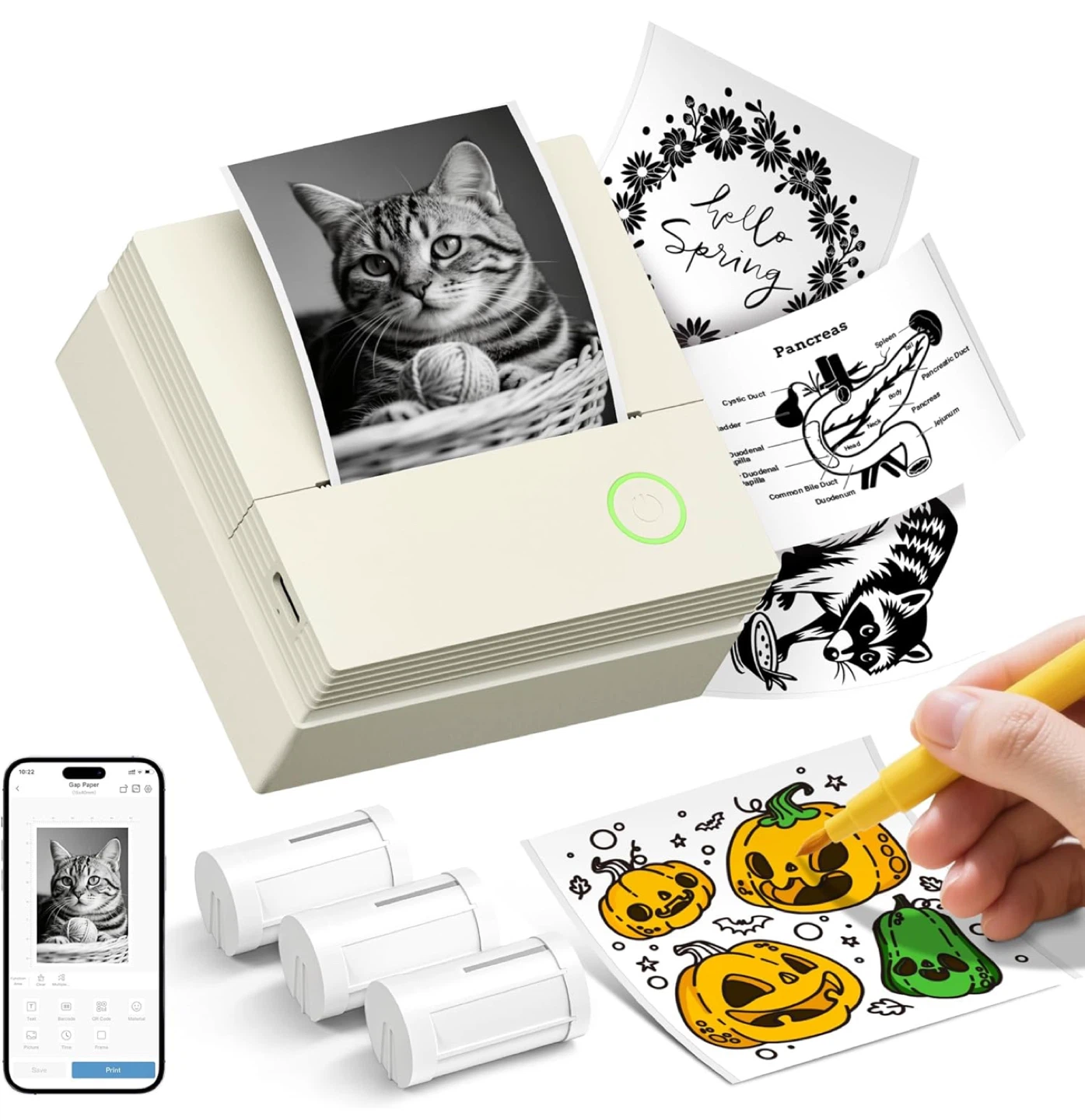 Sticker Printer mini Bluetooth thermal