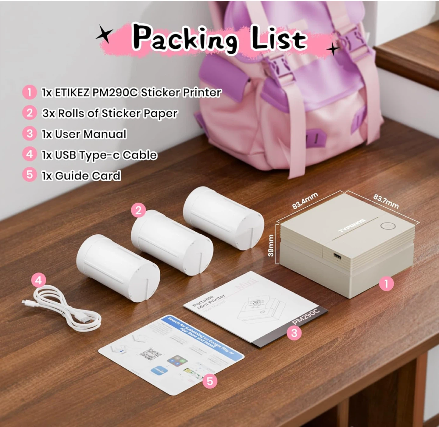 Sticker Printer mini Bluetooth thermal - photo 4