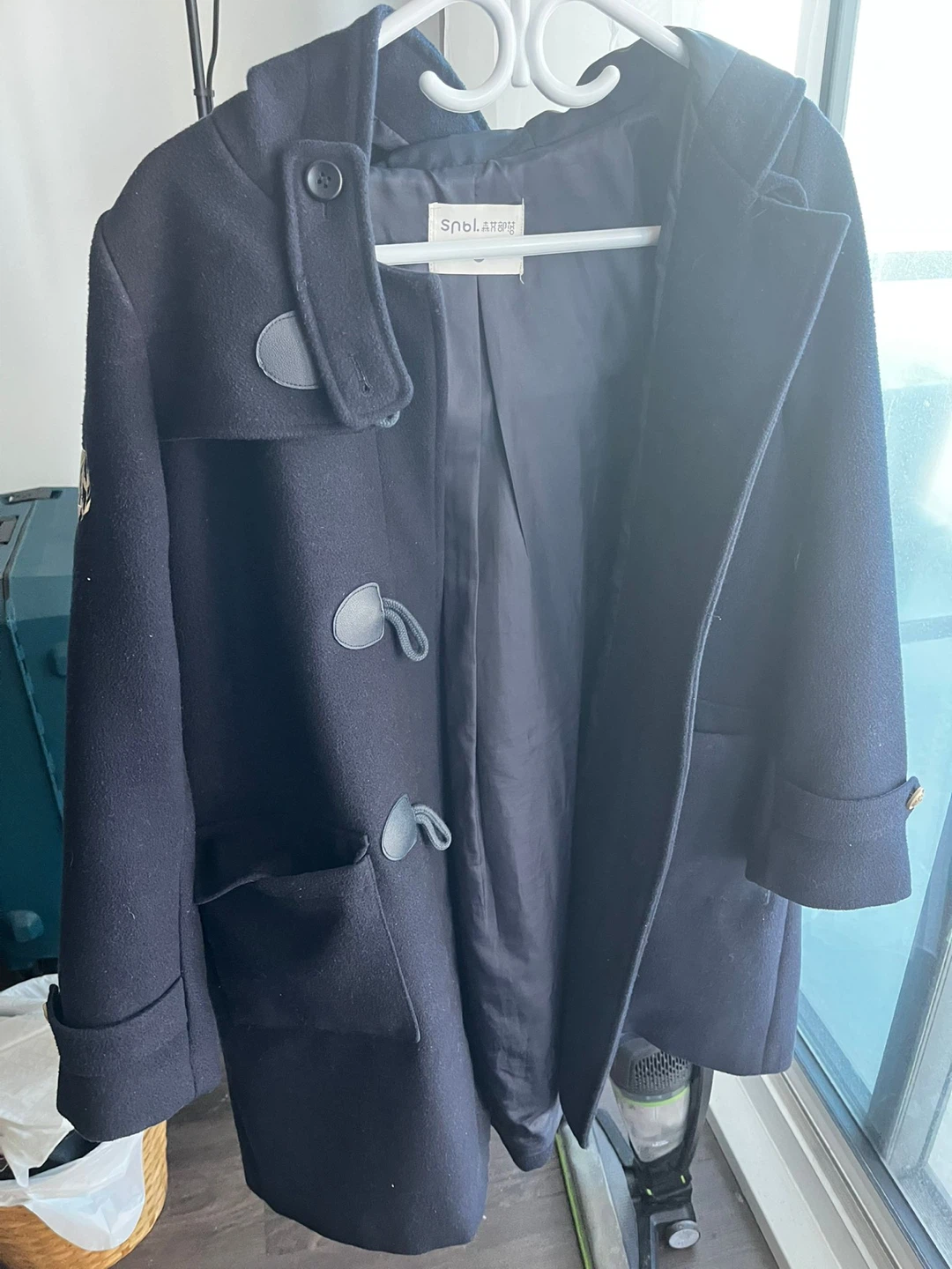 Navy Woman Long Jacket