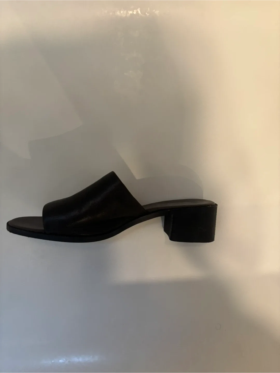 Jessica chocolate brown Leather Mules - Size 8 thumbnail
