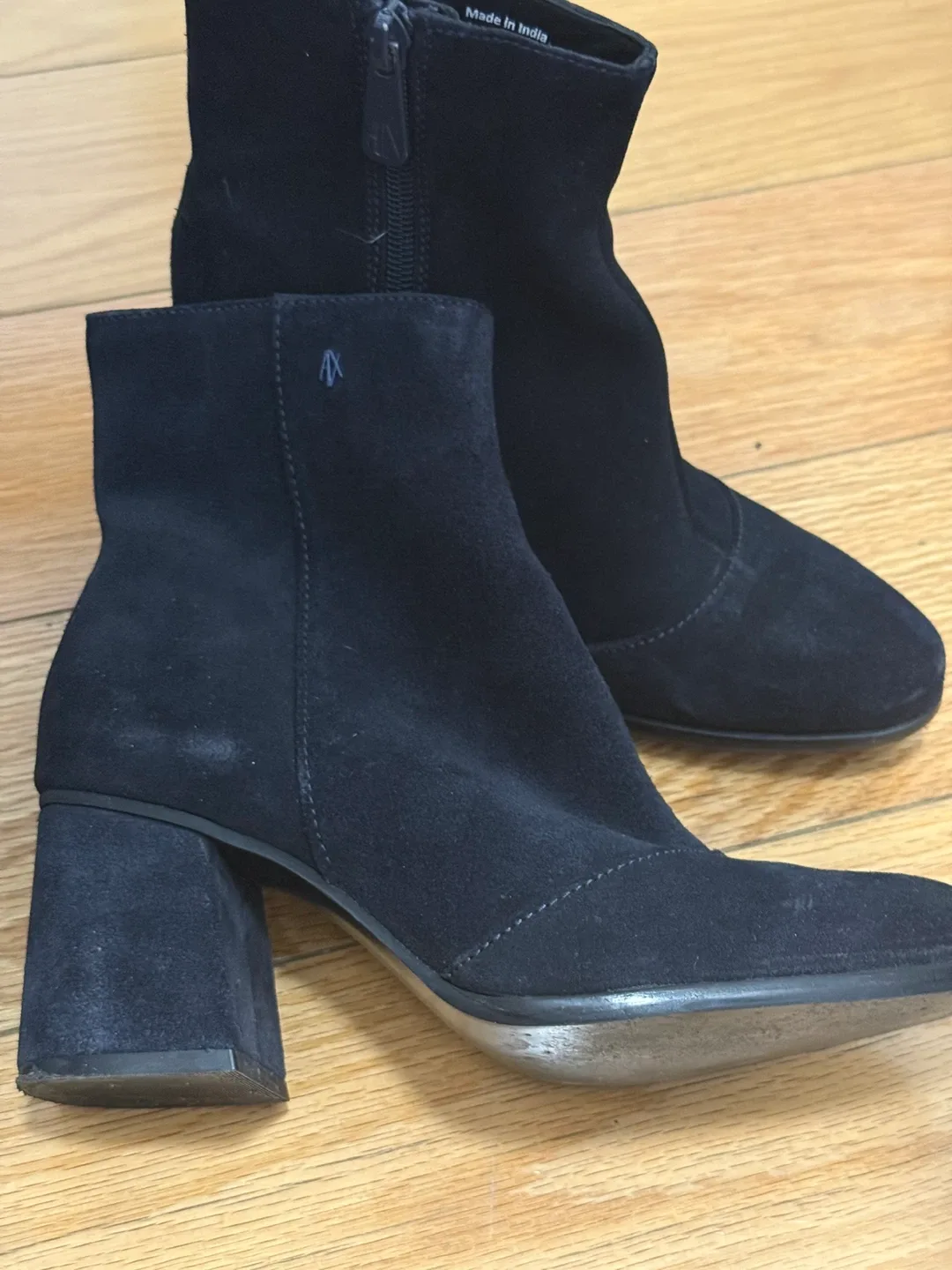 Blue Navy Suede Ankle Boots image indicator(3)