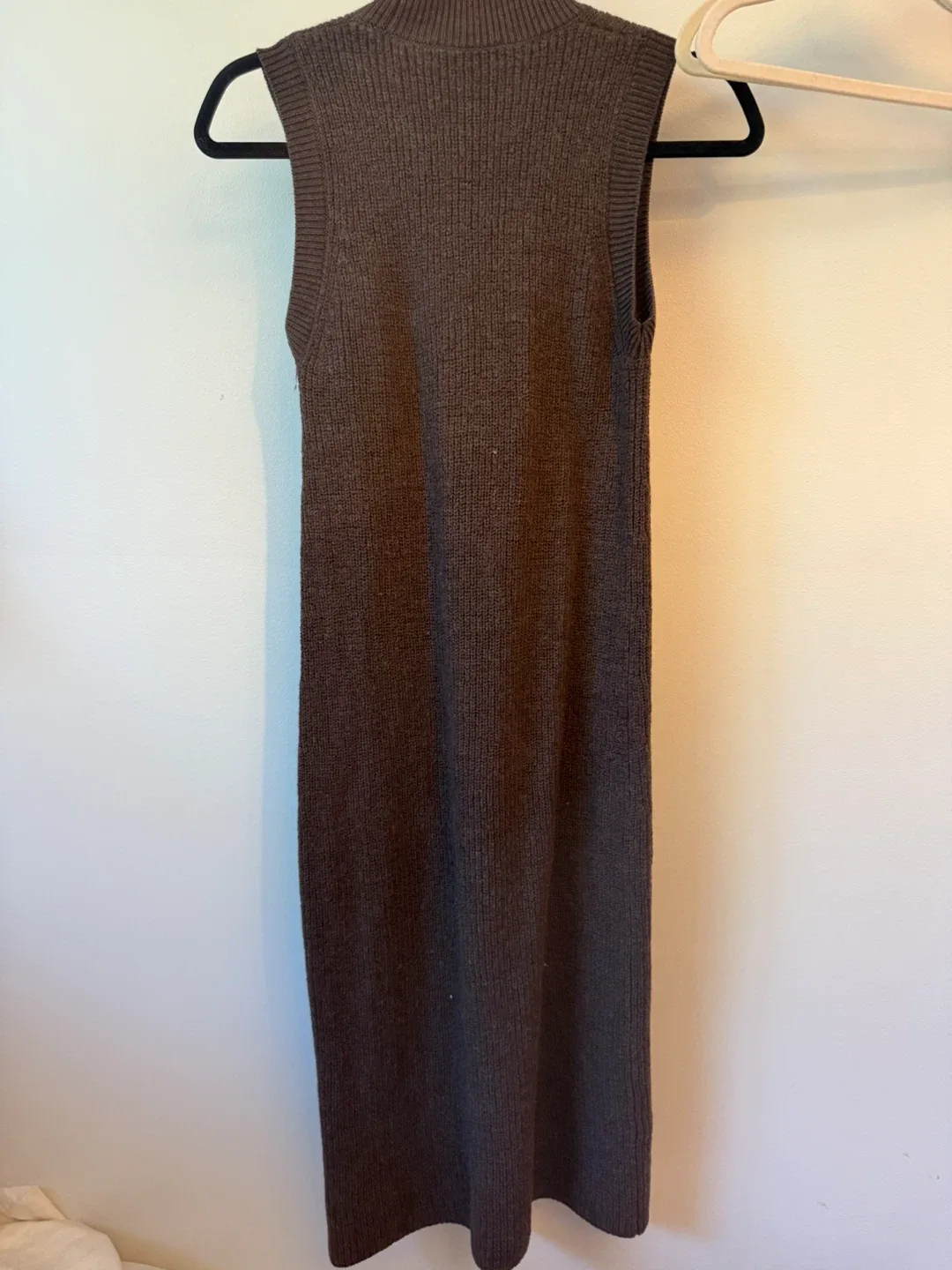 Babaton Brown Sleeveless Knit Dress - Size S image indicator(2)