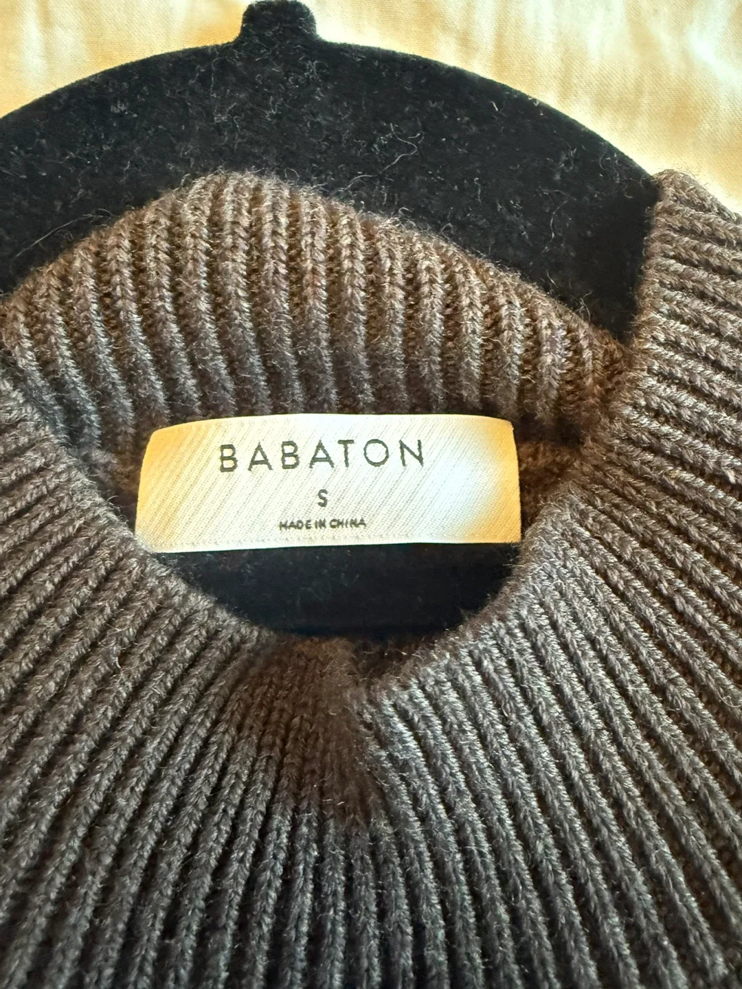 Babaton Brown Sleeveless Knit Dress - Size S image indicator(4)