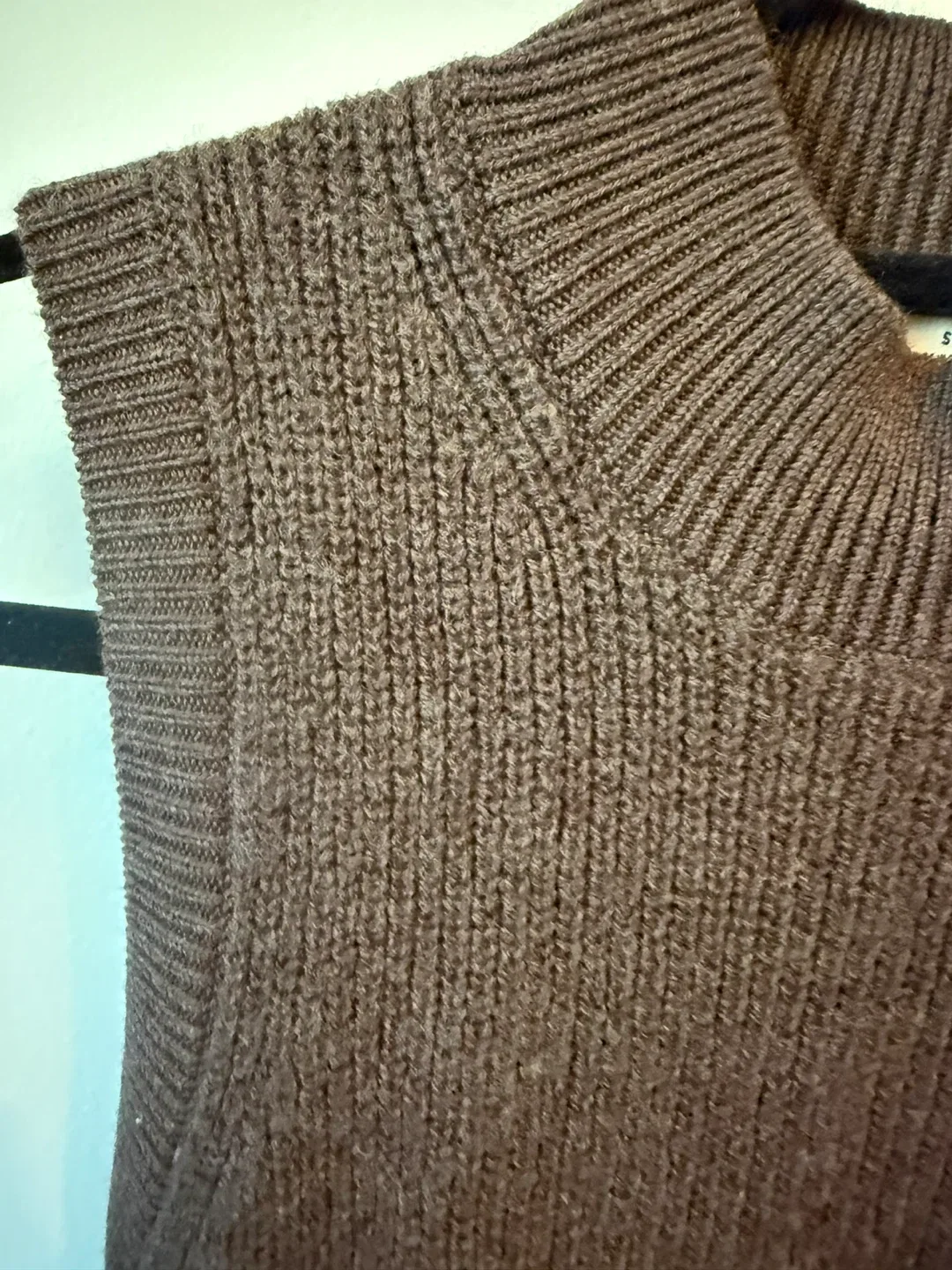 Babaton Brown Sleeveless Knit Dress - Size S image indicator(3)