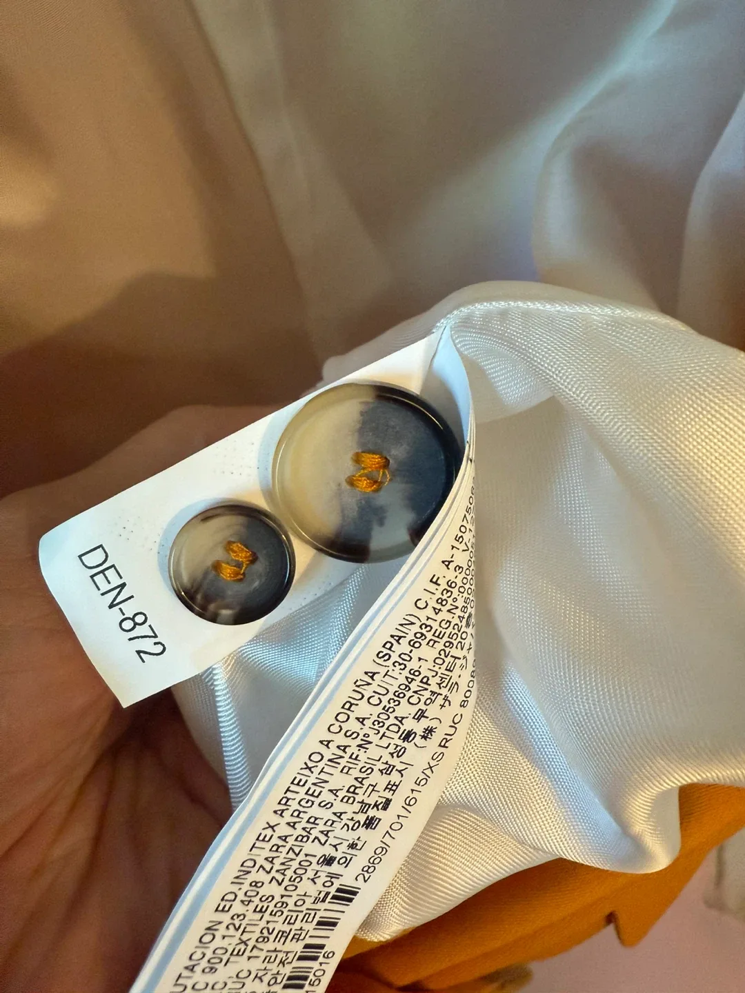 Zara XS Orange Blazer image indicator(4)