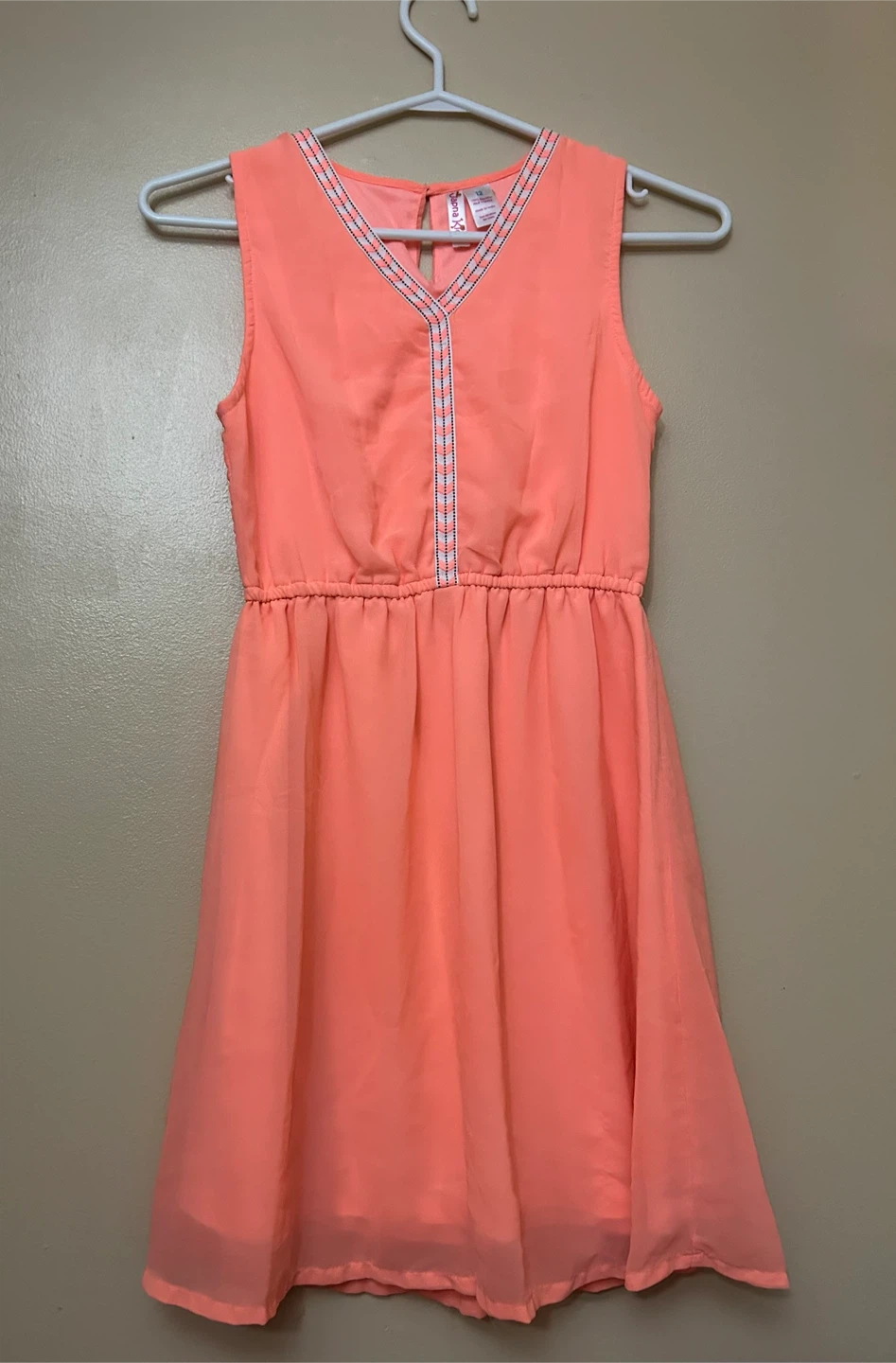 Peach Sleeveless Dress size 12