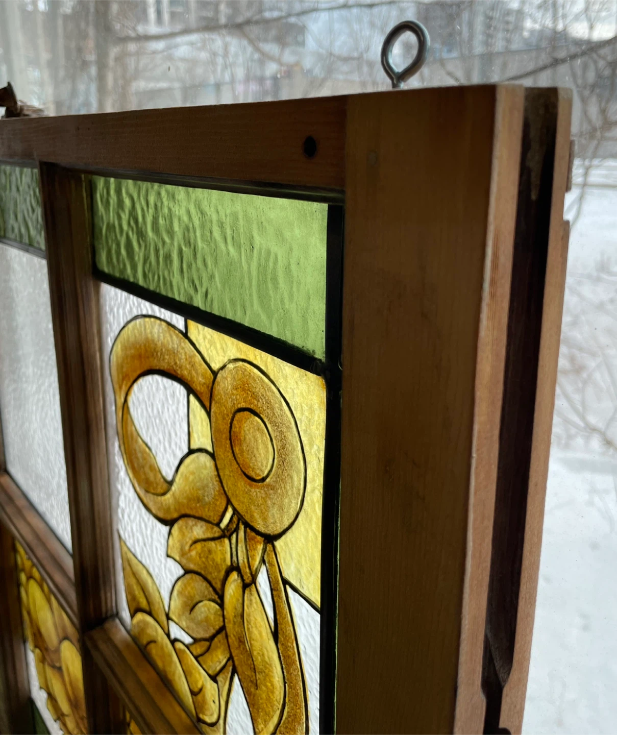 Painted Stained Glass Window Panel - photo 2