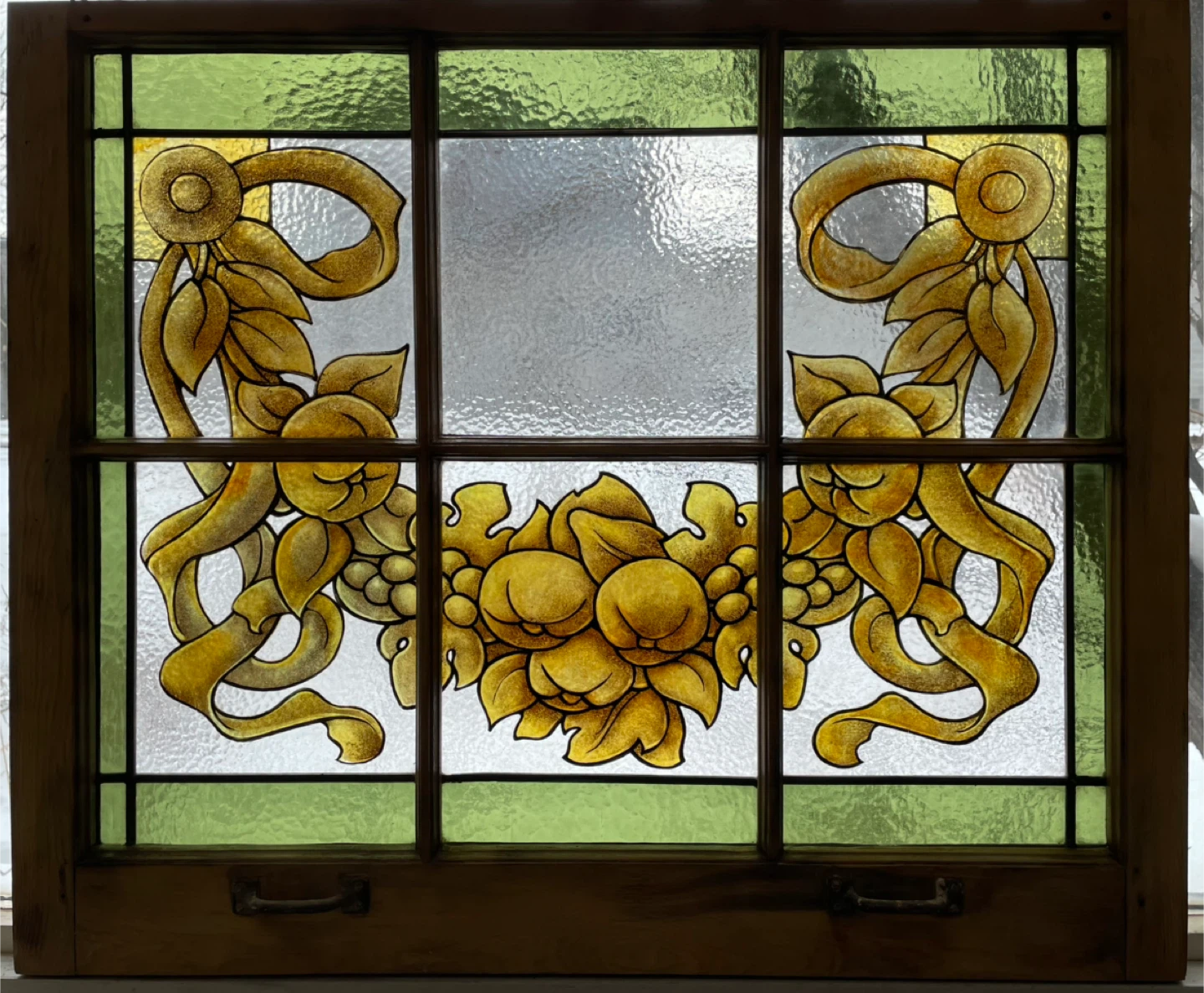 Painted Stained Glass Window Panel - photo 3