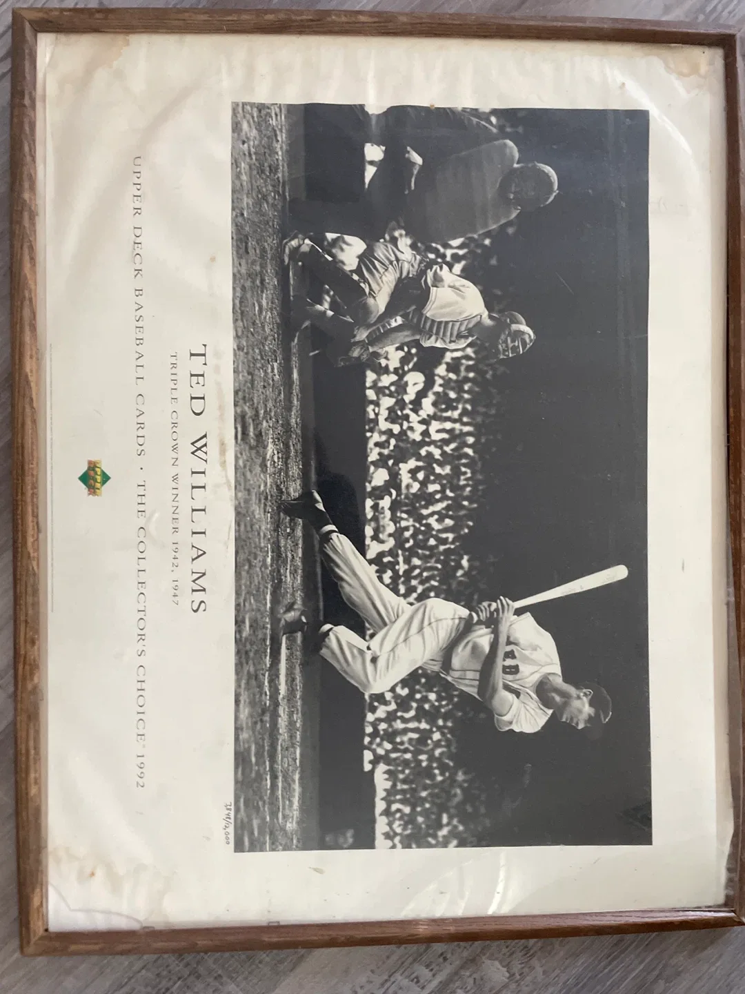 Ted Williams Upper Deck Baseball Card Frame thumbnail