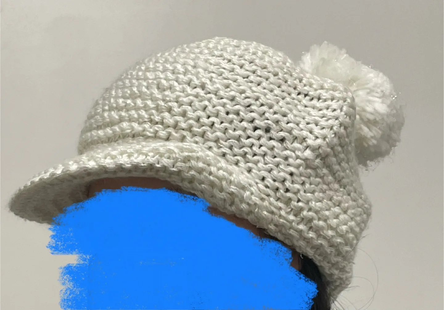 Cream Knit Beanie with Pom Pom image indicator(3)