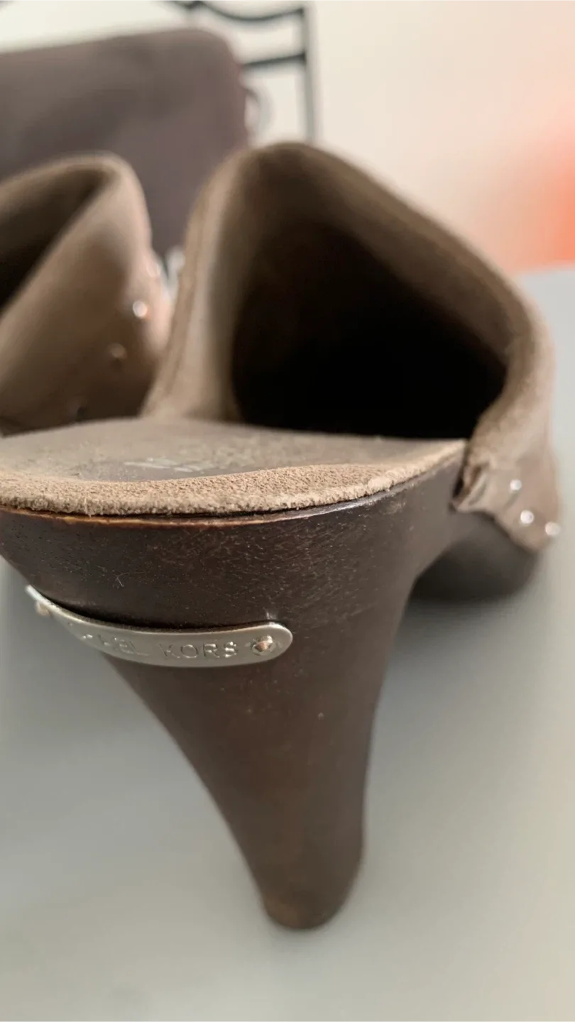 Michael Kors Suede Clogs - Size 9.5 image indicator(4)