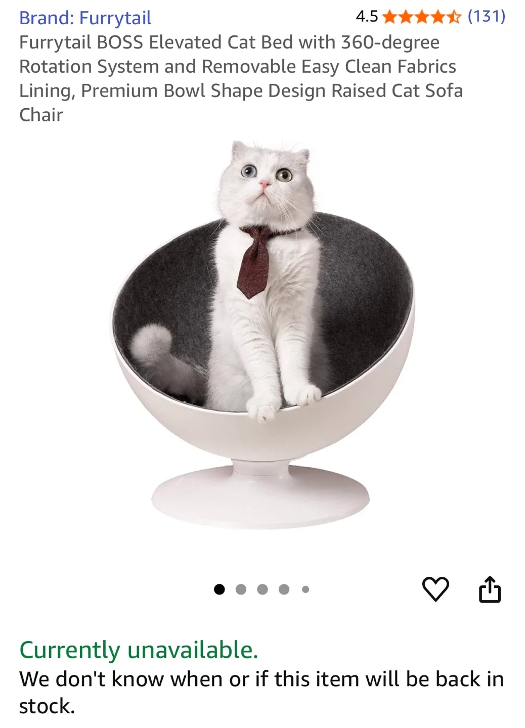 Furrytail BOSS Elevated Cat Bed thumbnail