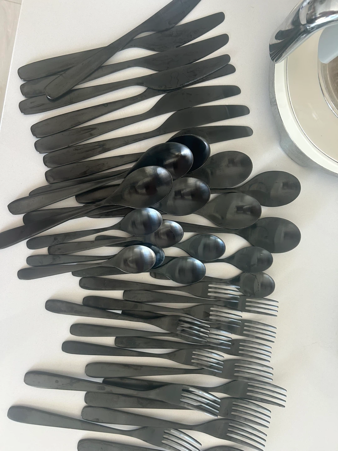 Set of Black Silverware (8)