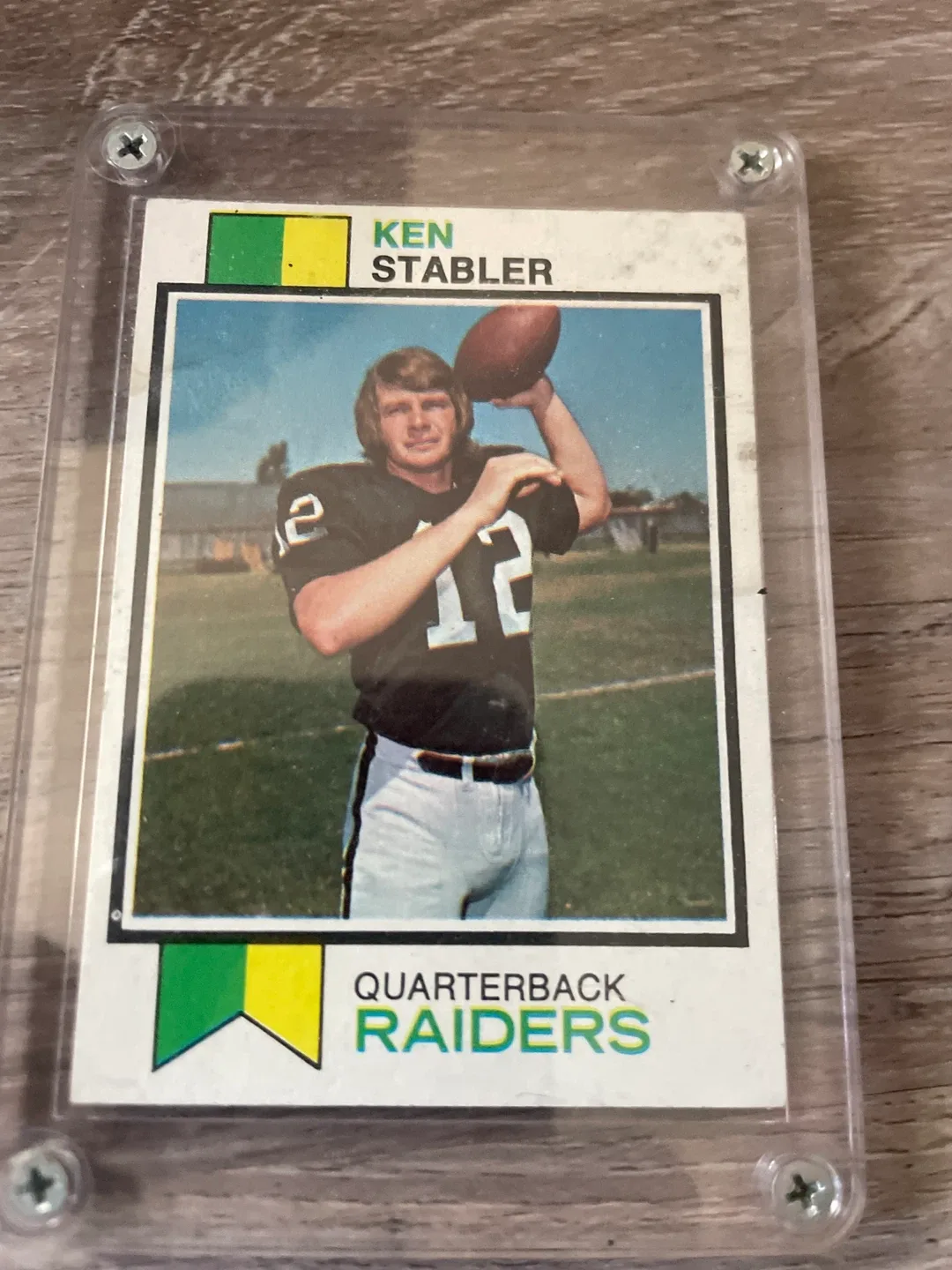Ken Stabler Raiders Football Card thumbnail