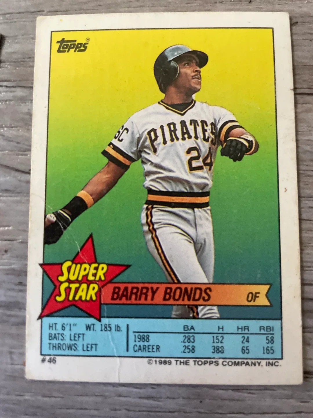 Topps Barry Bonds Baseball Card thumbnail