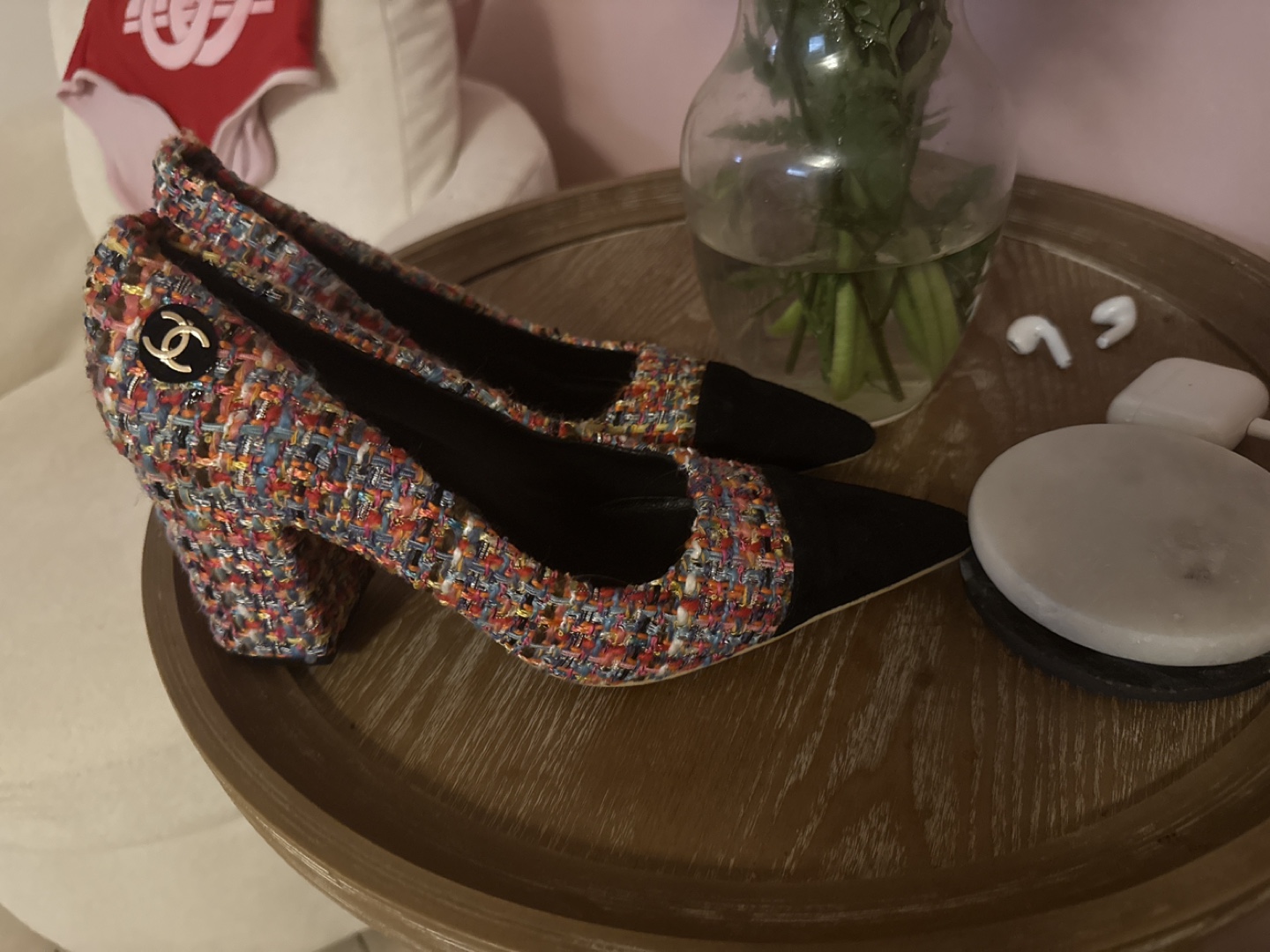 Chanel Multicolor Tweed Pumps Size 39