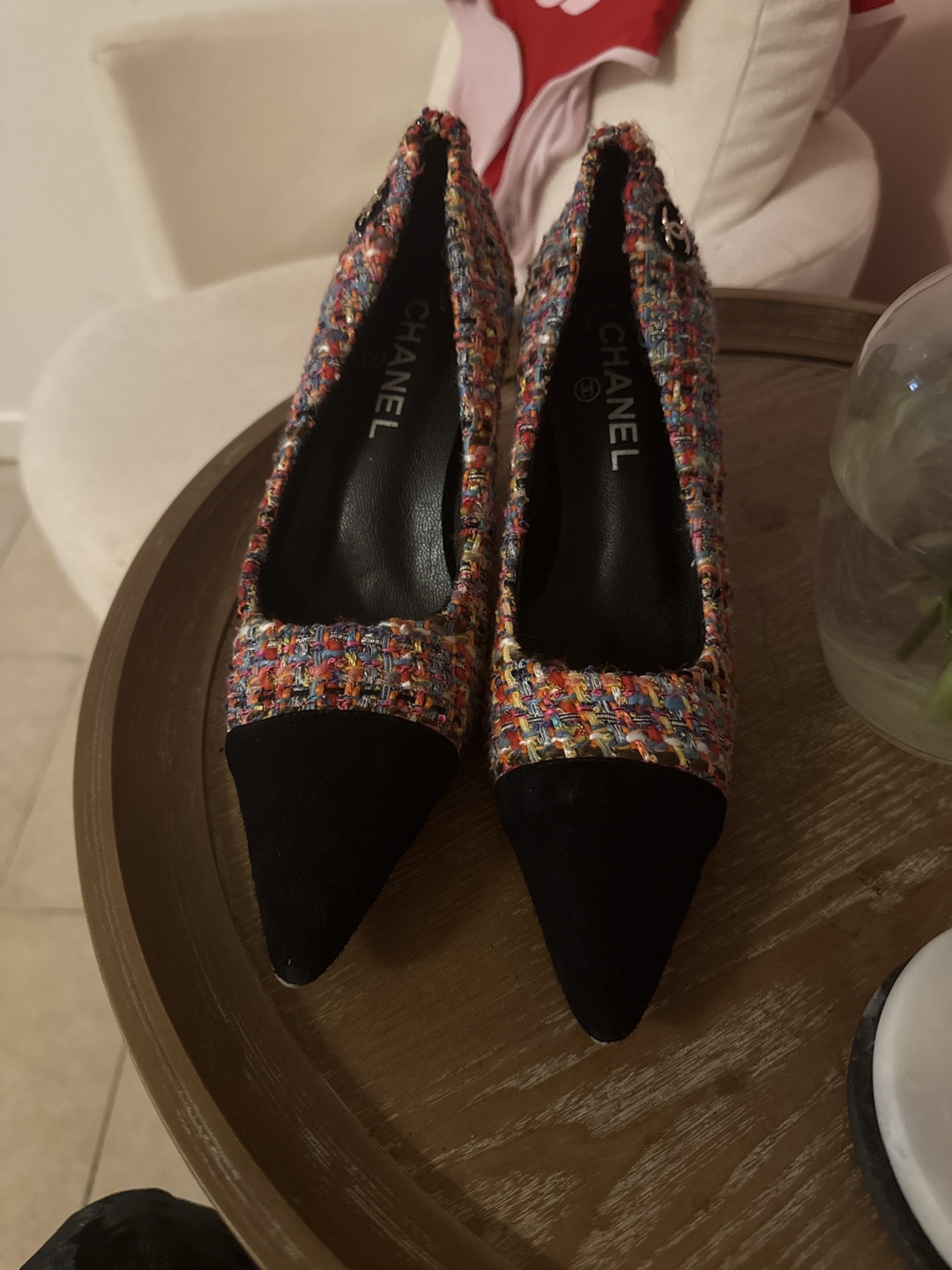 Chanel Multicolor Tweed Pumps Size 39 - photo 2