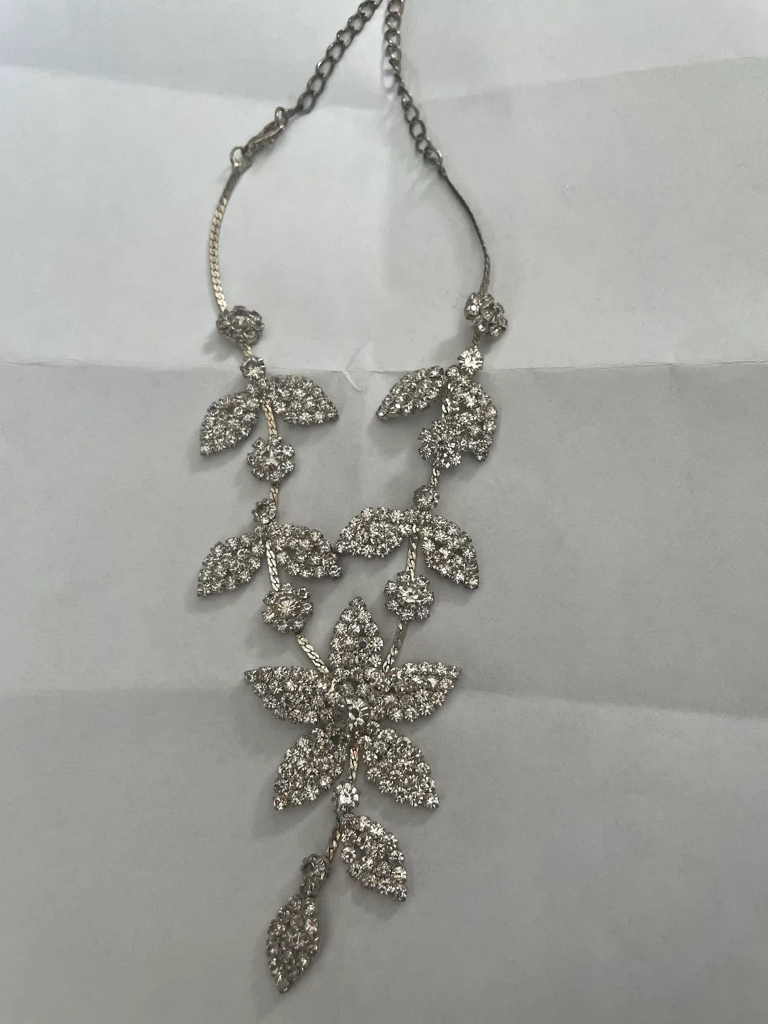 Rhinestone Floral Necklace thumbnail