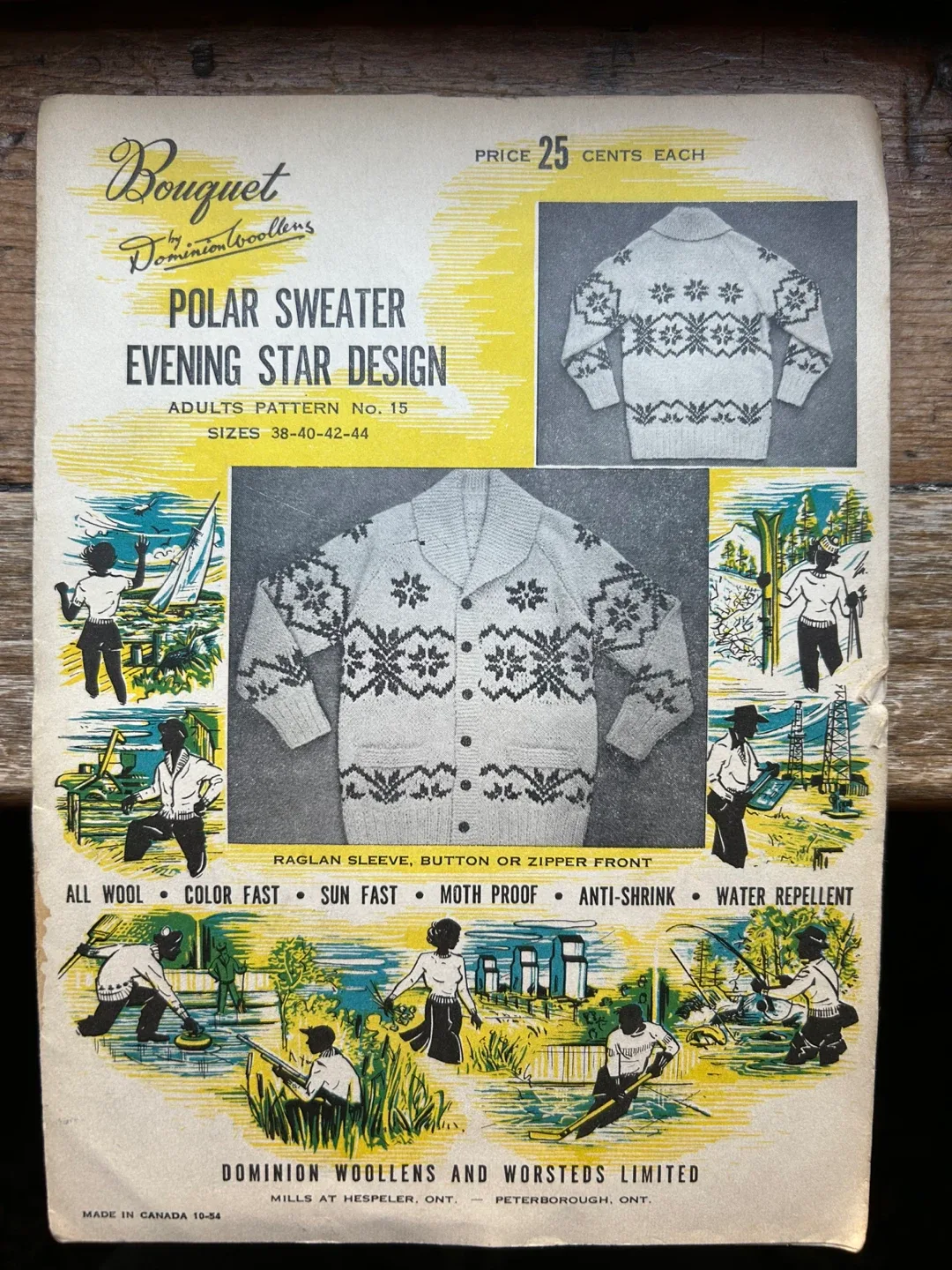 MCM sweater Vintage Knitting Pattern Bouquet Dominion Woollens image indicator(3)