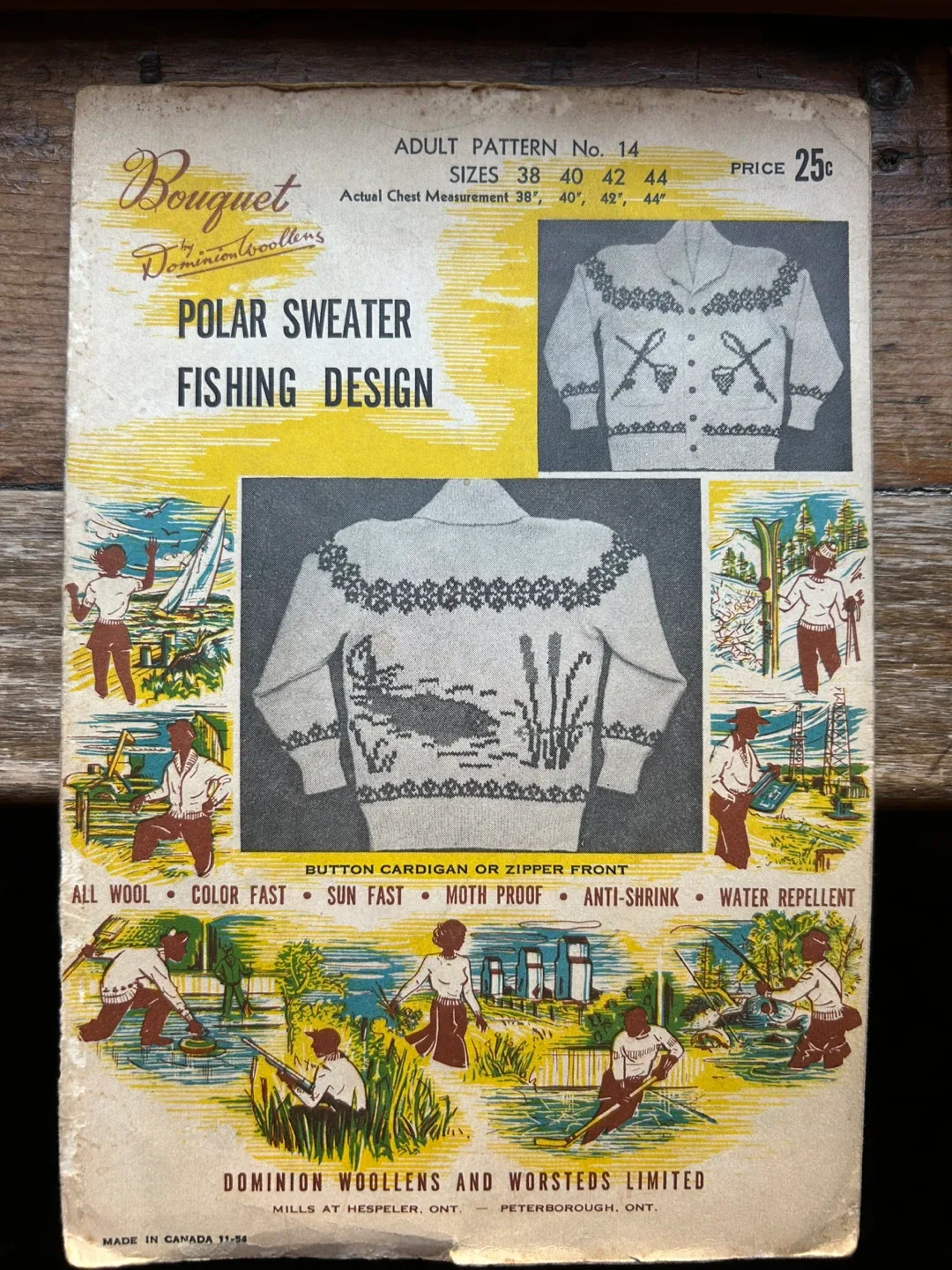 MCM sweater Vintage Knitting Pattern Bouquet Dominion Woollens image indicator(2)