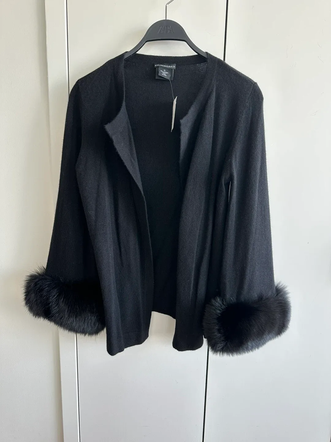 Sofia Cashmere Black Cardigan - Size M