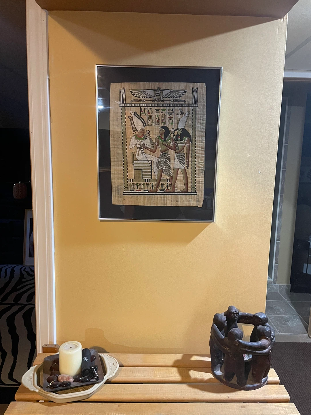 Framed Egyptian Papyrus Art - photo 5