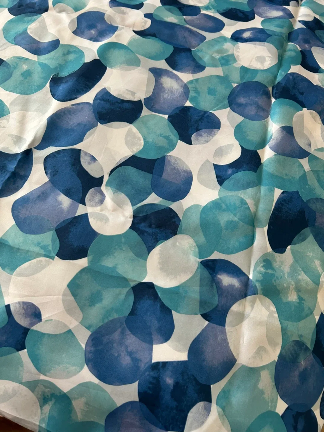 Set of Blue Polka Dot Shower Curtain and Bathmat Blue image indicator(6)