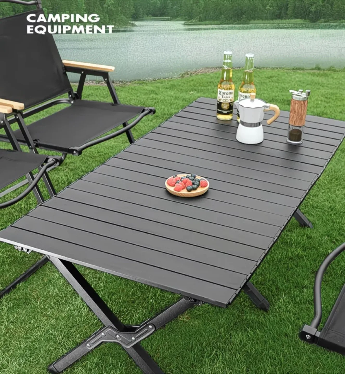 Camping Table and Chairs Set - Black image indicator(4)