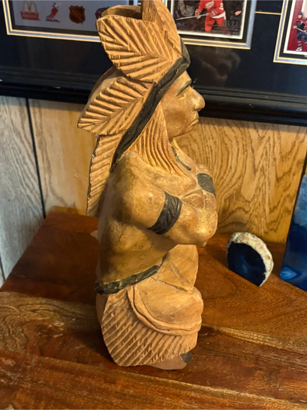 Hand Carved Wooden Indigenous Figure image indicator(4)