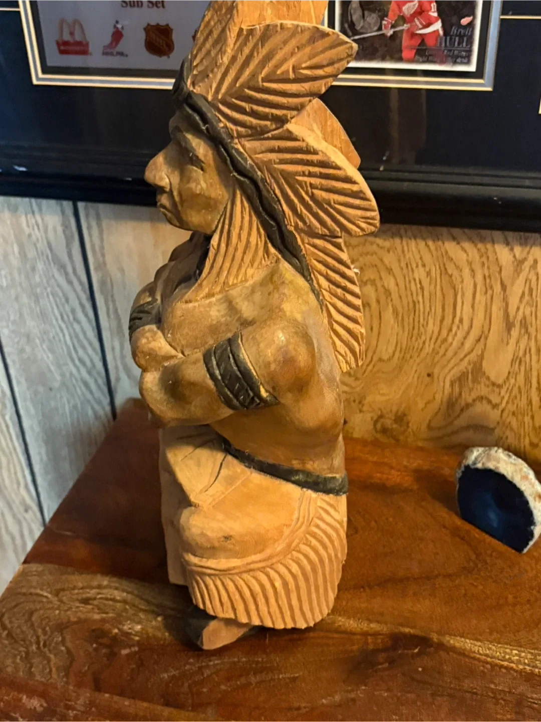 Hand Carved Wooden Indigenous Figure image indicator(3)