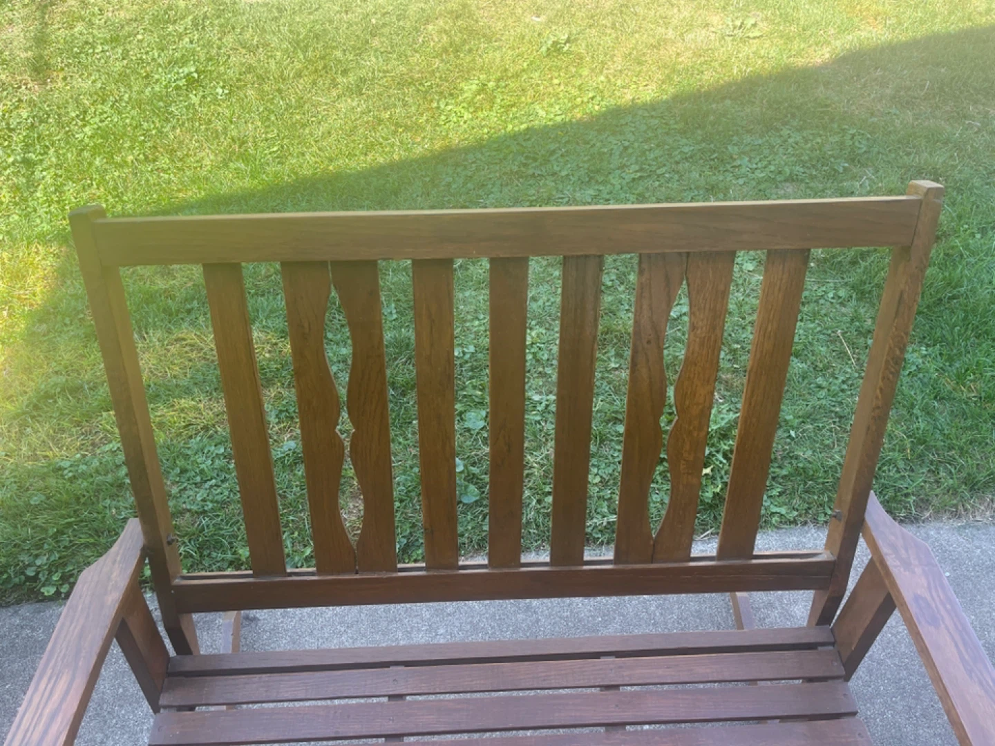 Wooden Indoor, Outdoor Rocking Bench - photo 2