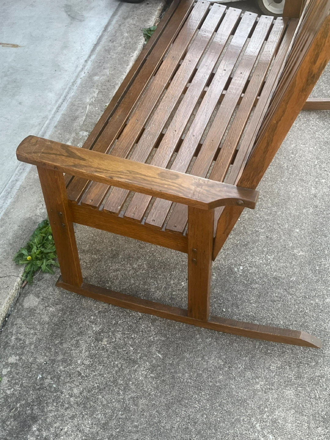 Wooden Indoor, Outdoor Rocking Bench - photo 3