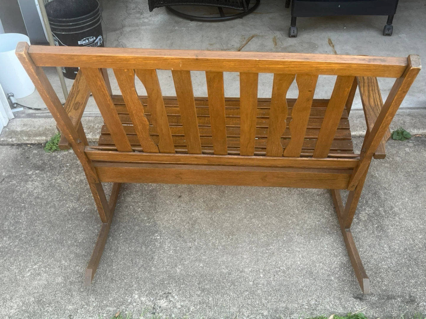 Wooden Indoor, Outdoor Rocking Bench - photo 4