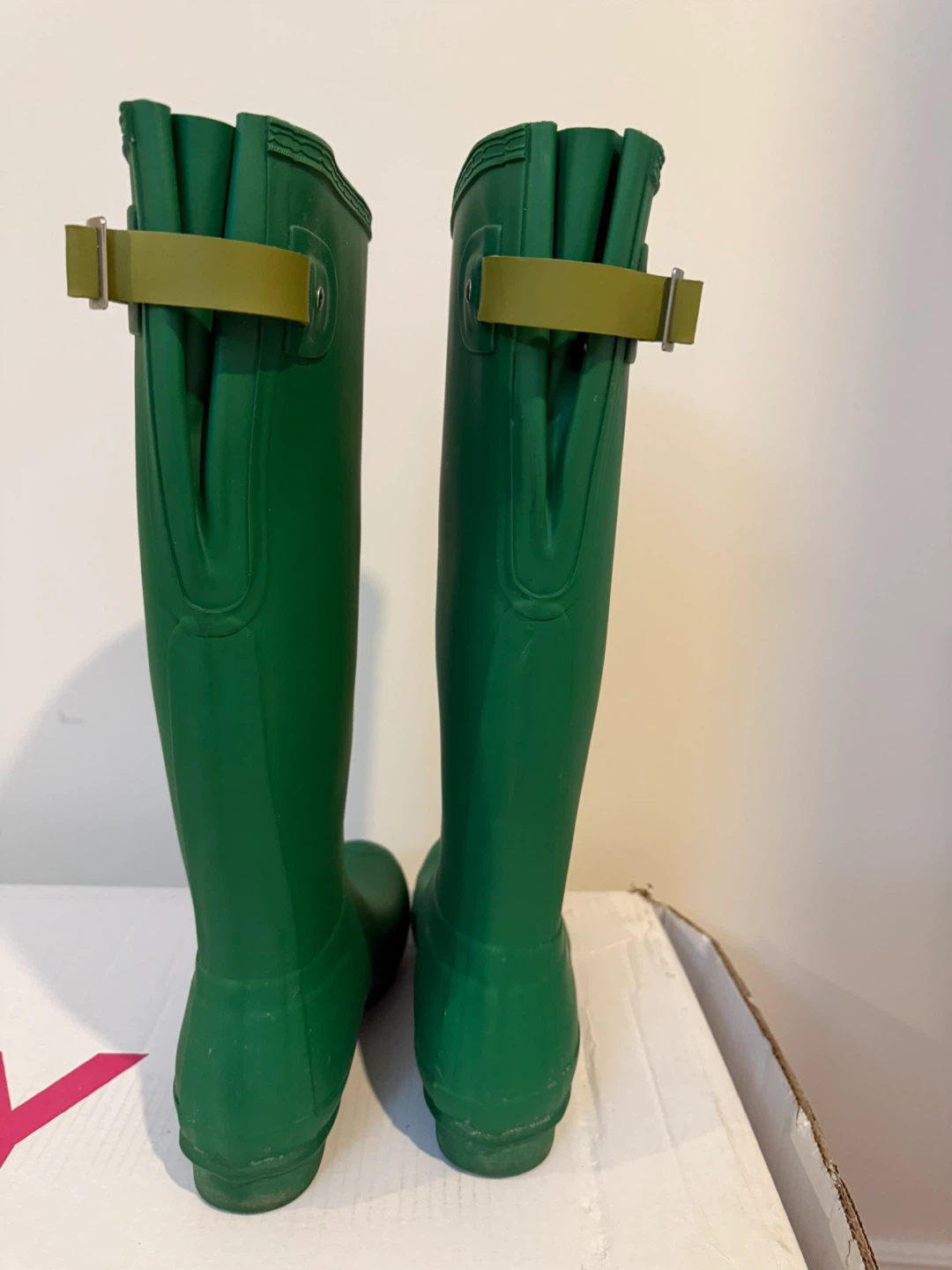 Hunter Green Rain Boots with cozy hunter socks - Women's US 8 - photo 5