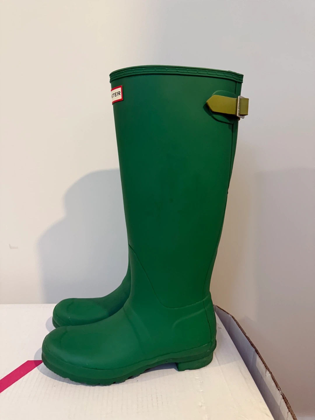 Hunter Green Rain Boots with cozy hunter socks - Women's US 8 - photo 2