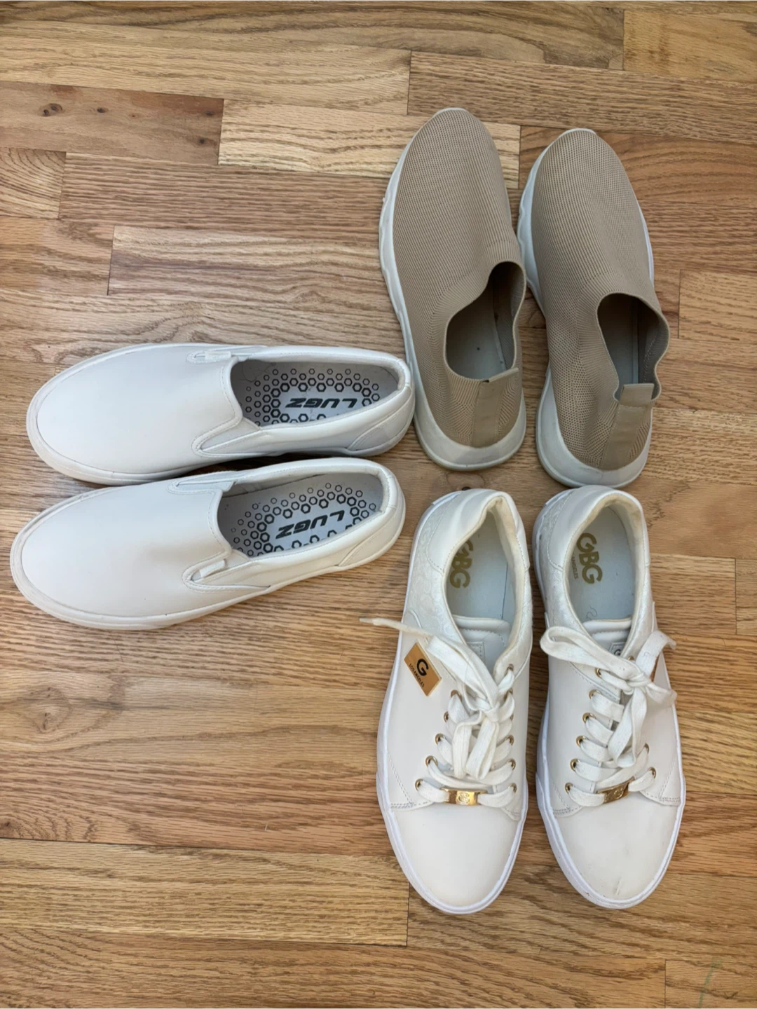 3 pairs of shoes