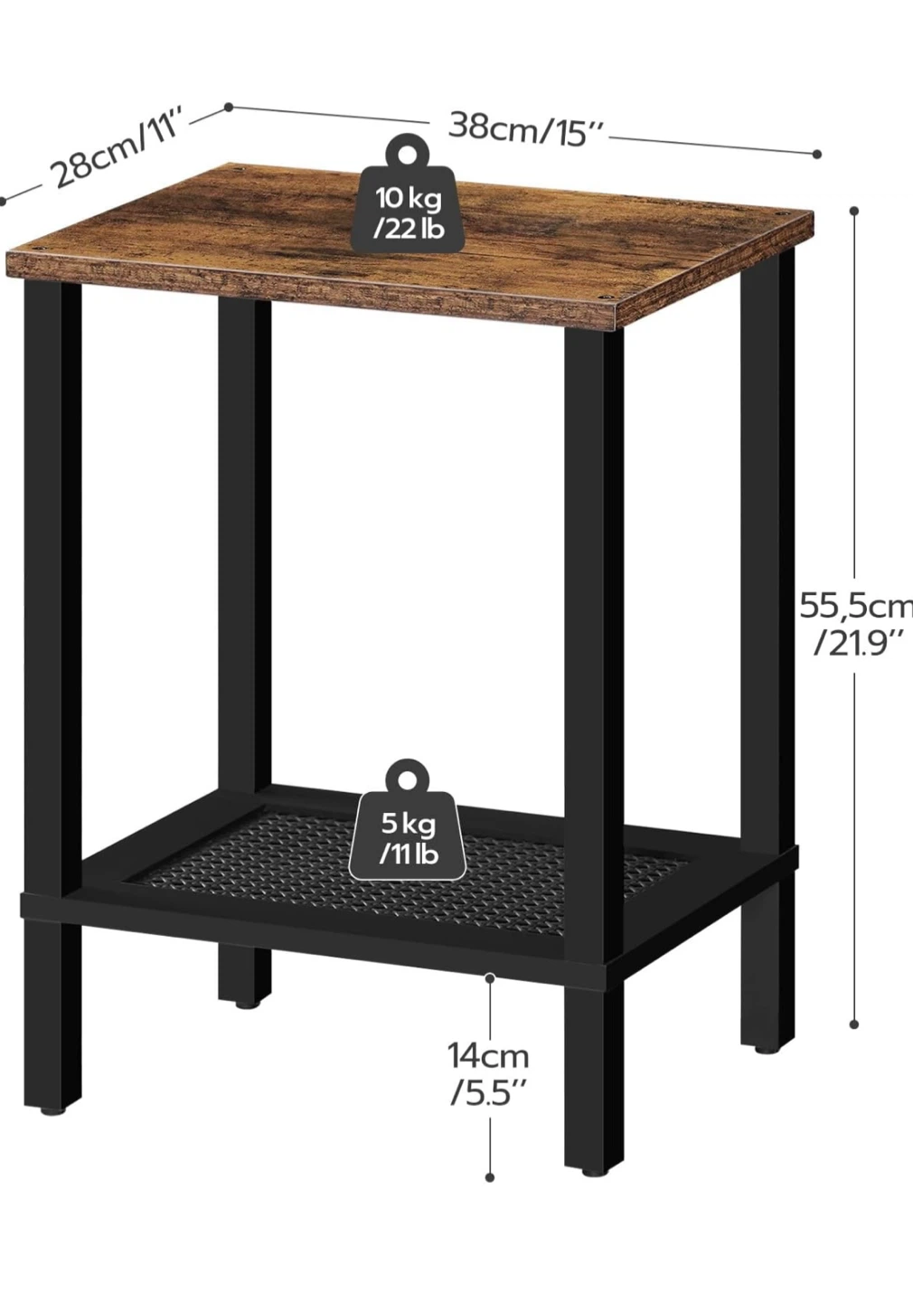 Bedroom Side Table Nightstand - photo 3