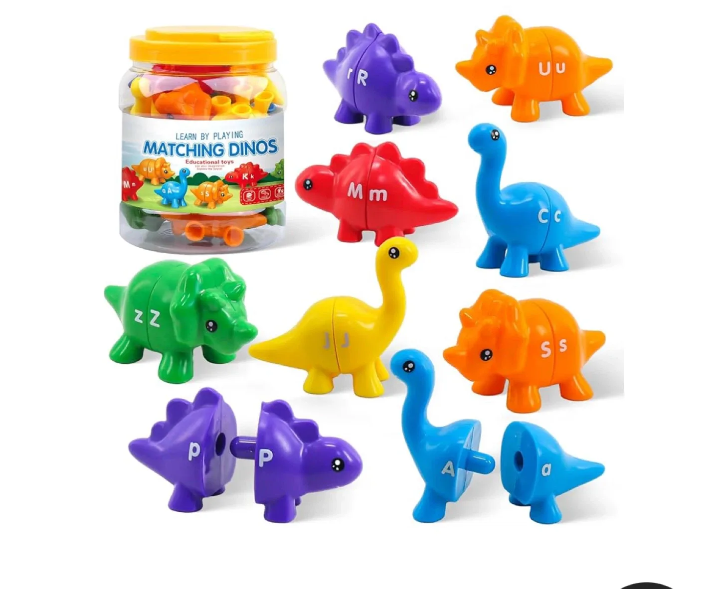 Dinosaur alphabet matching game thumbnail