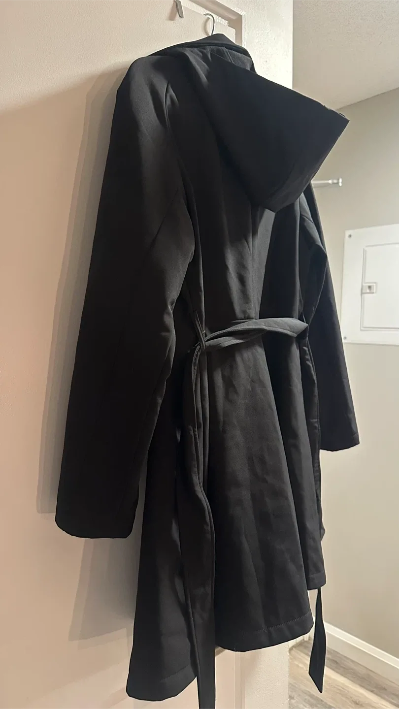 Ivanka Trump Black Trench Coat - Size M/M image indicator(7)