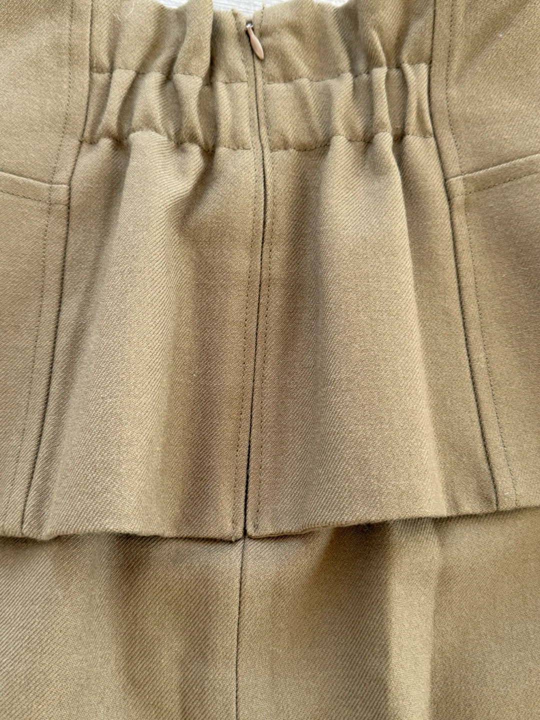 FRAY I.D Olive Green Wool Blend Skirt - Size 0 - photo 5