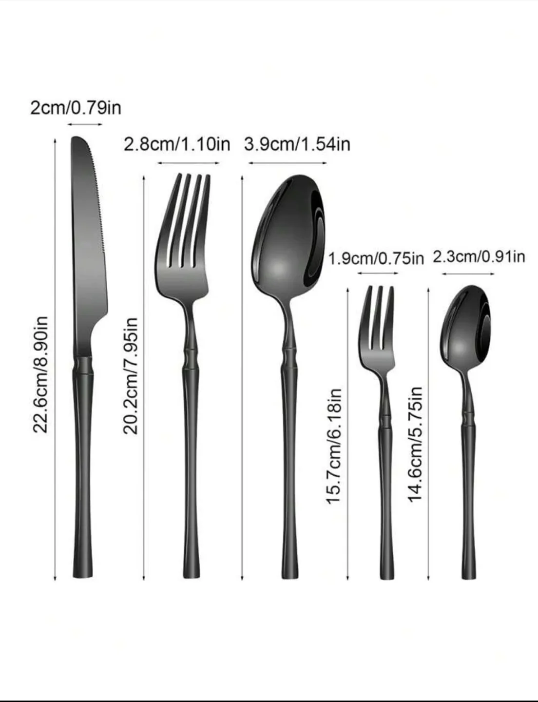 New Stainless Steel Tableware Set BLACK image indicator(2)