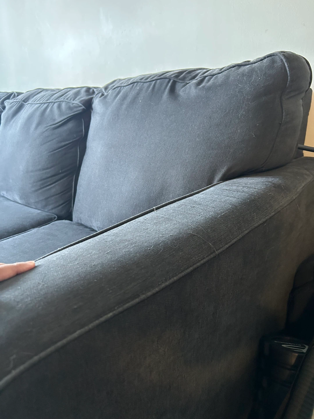 Comfortable Dark Grey Three-Seater Sofa - photo 3