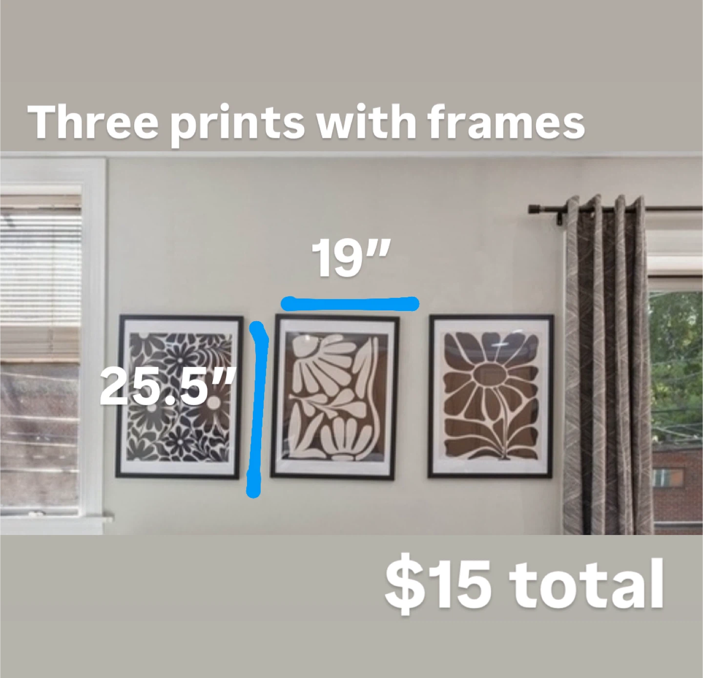 Three Framed Prints - Floral Theme - photo 2