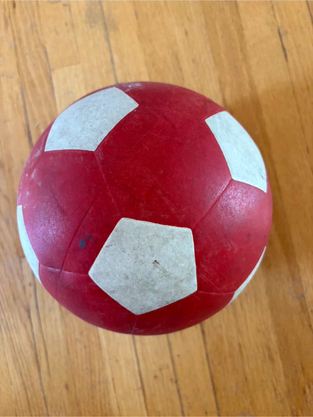 Red and White Soccer Ball
