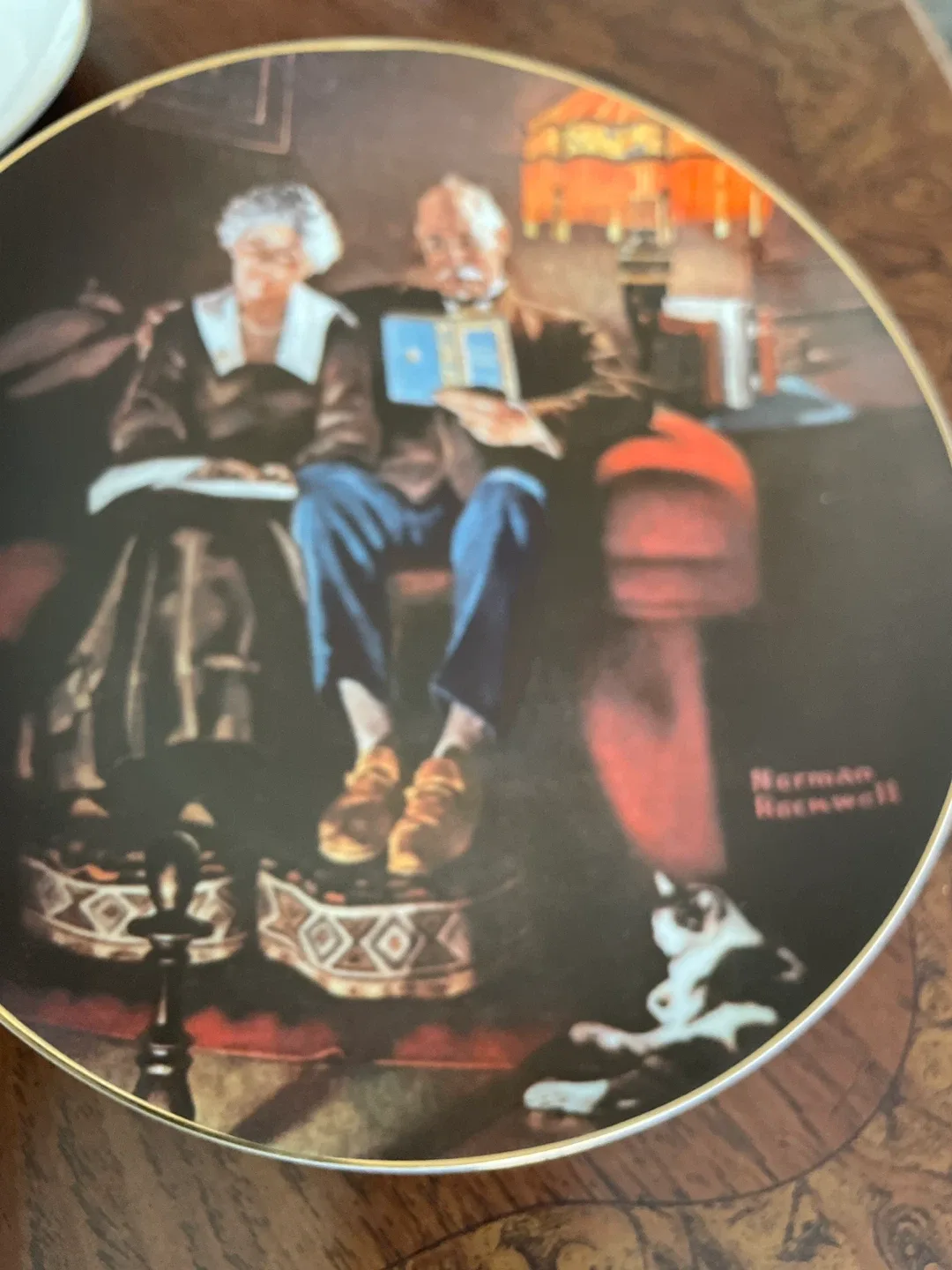 Norman Rockwell "Evening's Ease" Collector Plate thumbnail